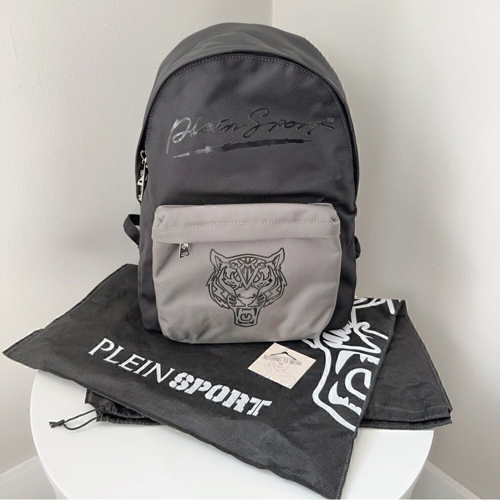 PHILIPP PLEIN SPORT Backpack Grey Black Designer - Picture 9 of 11